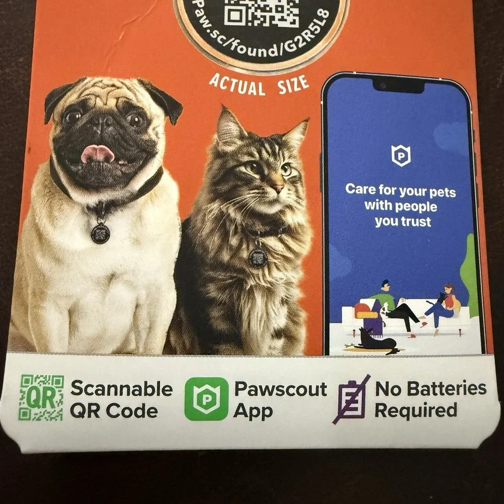 Pawscout‎ QR The Smart Pet Tag Finder for Dogs and Cats Connects To Your Phone